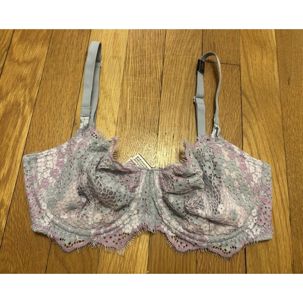 Victoria's Secret Dream Angels Purple Lace Push Up Without Padding Bra 32DD NEW